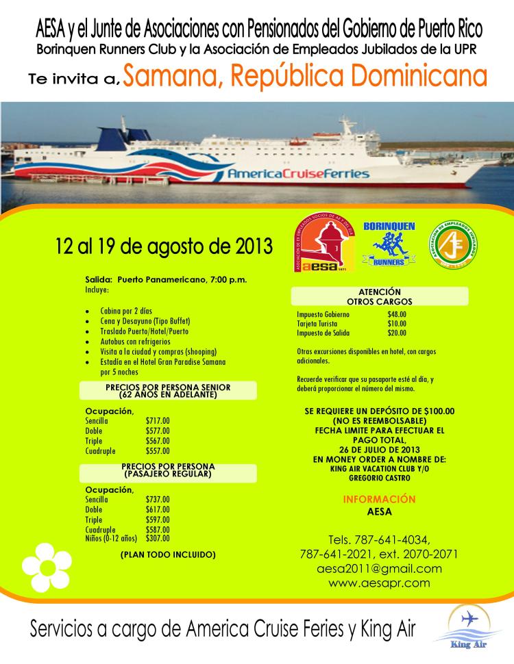 VIAJE A SAMANA CON AESA